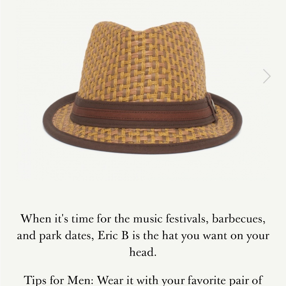 GOORIN BROTHERS Eric B Trilby Fedora Woven Hat
